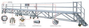 Aluminium Access Platform with Lanyard Line and Double Connection Points - 16m